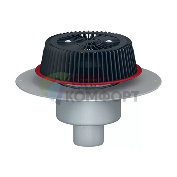 Воронка HL62.1PSafe для аварийного водостока с электро обогревом и вертикальным выпуском - фото 1