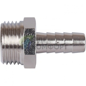 Штуцер НР 1/2x10, никелированный Stout - фото 2