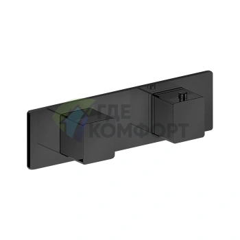 Термостатический смеситель для душа FANTINI MINT с 3-х позиционным переключателем, черный матовый (34 13 F473B) - фото 1