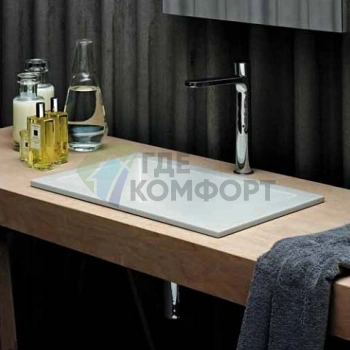 Раковина AZZURRA THIN 75х40см встраиваемая без отв-я под смесительитель цвет белый - фото 1