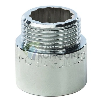 Удлинитель STOUT латунный 3/4 x 20 хромированный - фото 1