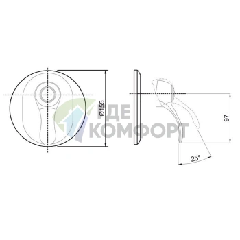 Встроенный смеситель для душа FIMA | Carlo Frattini, хром (F3309X1CR) - фото 2