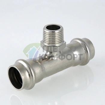 Пресс-тройник с наружной резьбой 42 х 1 1/4 х 42 мм из нержавеющей стали VTi.933.I.420742 VALTEC (ВАЛТЕК) - фото 4