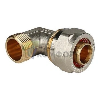 Stout Угольник-переходник с наружной резьбой 3/4x26 для металлопластиковых труб винтовой - фото 1