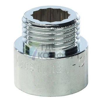 Удлинитель STOUT латунный 1/2 x 15 хромированный - фото 1