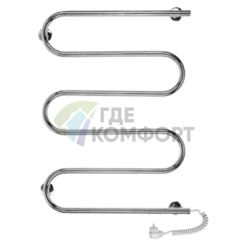 Полотенцесушитель электрический Terminus Ш-образный 25 ПСЭ 50x80 - фото 1