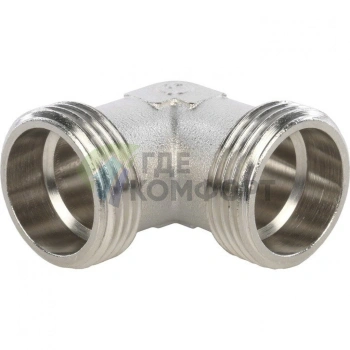 Угольник STOUT наружная резьба латунный НР 1 никелированный - фото 3