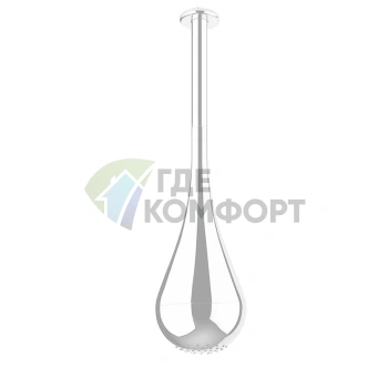Gessi Goccia: Верхний душ каплевидной формы с потолочным креплением и регулировкой высоты 490-2100 мм (белый) (33753#279) - фото 1