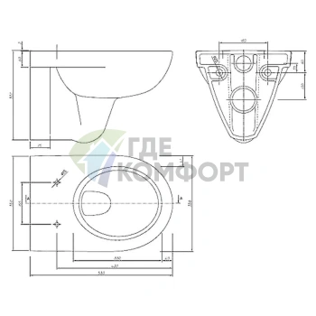 Безободковый подвесной унитаз IFO Special RP731300200 - фото 3