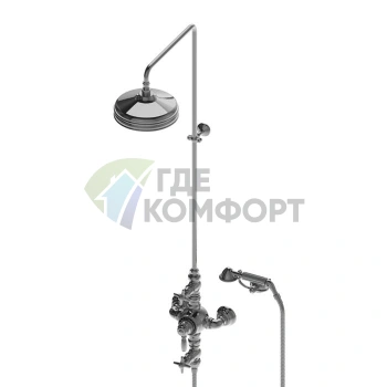 Душевой комплект Stella Italica с термостатическим смесителем: умный комфорт и два вида душа (IT 06100 CR00) - фото 1