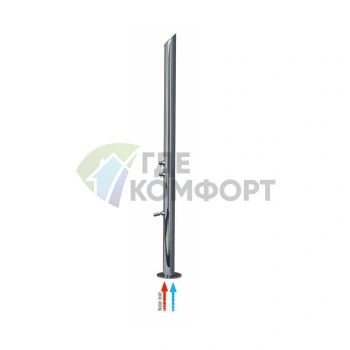 Душевая колонна BOSSINI AQUABAMBU для улицы с двумя смесителями и каскадным изливом, хром (L00860.030) - фото 1