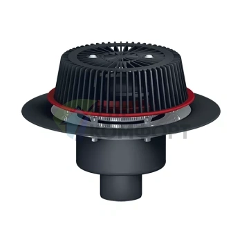 Воронка HL62Safe для аварийного водостока с фланцем и вертикальным выпуском - фото 1