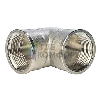 Угольник Stout внутренняя/внутренняя резьба латунный ВВ 1 1/4 никелированный - фото 1