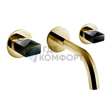 Настенный смеситель Fantini Venezia в золоте: элегантность без ручек (29 01 N013SB) - фото 1