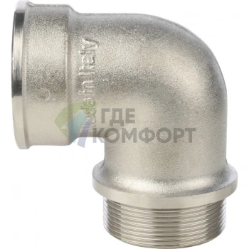 Угольник STOUT с упором внутренняя/наружная резьба 2 никелированный - фото 2