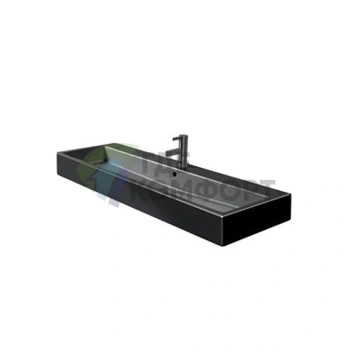 Раковина Duravit Vero шлиф с перел без отв под смеситель включая крепление 1200x470мм Цвет Черный - фото 1