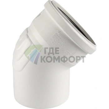 Отвод канализационный Raupiano Plus 110х45° REHAU (РЕХАУ - 11234441001) - фото 2