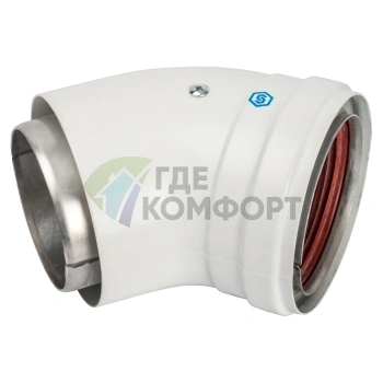 Отвод Stout DN80/100 45 градусов утепленный п/м SCA-0080-800045