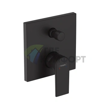 Смеситель для ванны Hansgrohe Vernis Shape встраиваемый с переключателем, матовый черный (71468670) - фото 1