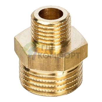 Ниппель STOUT НН переходной 1/2 х 1/4 латунный - фото 1