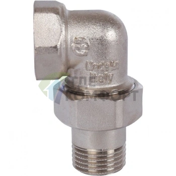 Разъемное угловое соединение, американка ВН 1/2 уплотнение под гайкой o-ring кольцо, никелированное Stout - фото 3