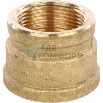 Муфта STOUT ВВ 1 1/2 x 1 1/4 латунная - фото 2