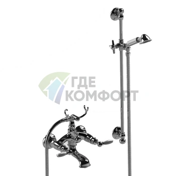 Смеситель для ванны Stella Italica Leve с ручным душем и штангой, хром (IL 02203 CR00) - фото 1