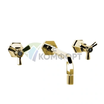 Встраиваемый смеситель для раковины Stella Eccelsa 3863: роскошь золота 24К (EC 01001 AU00) - фото 1