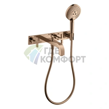 Смеситель для ванны AX Citterio в цвете полированное красное золото (39441300) - фото 1