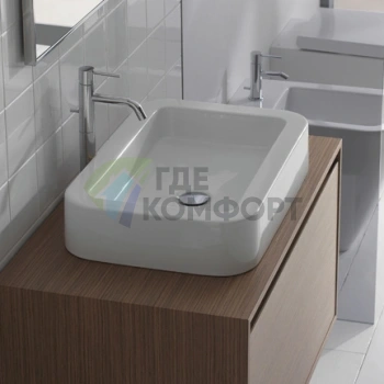 Раковина Globo Stone накладная 60х40х11см белая - фото 1