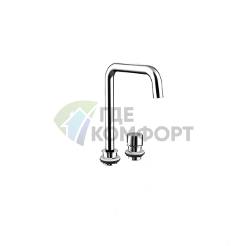 Смеситель для раковины EMCO Asis: излив 180 мм, на 2 отверстия, хром (9583 001 00) - фото 1