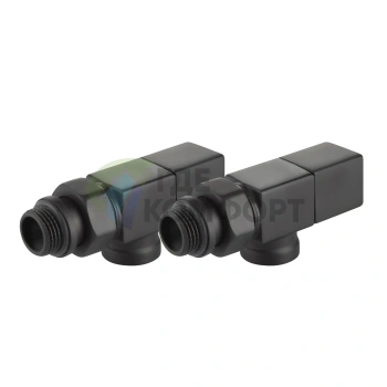 Набор дизайн-вентилей Royal Thermo CUBE 1/2 черный, RTE 56.0004, НС-1422573 - фото 4