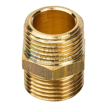 Ниппель STOUT НН 3/8 наружная резьба латунный - фото 1