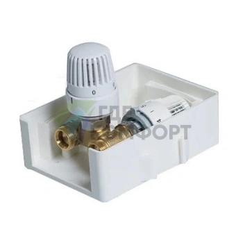 Регулировочный короб TCB-K-RTL01 Zeissler UNIBOX с термостатическим клапаном и ограничителем температуры обратного потока - фото 1