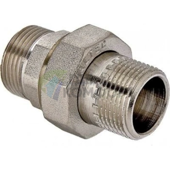 Разъемное соединение американка НН, уплотнение под гайкой o-ring кольцо 3/4, никелированное Stout