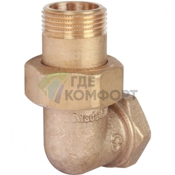 Разъемное угловое соединение американка ВН 3/4, уплотнение под гайкой o-ring кольцо Stout - фото 1