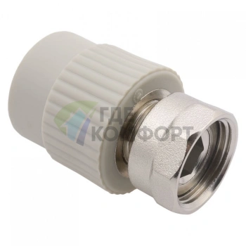 Переходник с накидной гайкой и вварным латунным патрубком PPR 25х3/4 FV-Plast