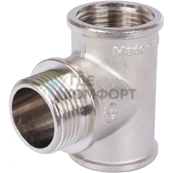 Тройник ВНВ 1x1x1, никелированный Stout - фото 4