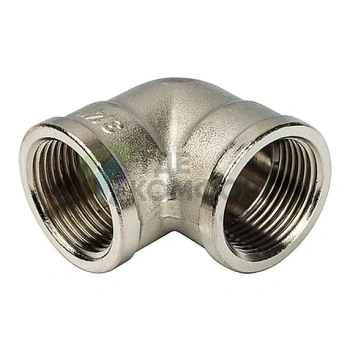 Угольник Stout внутренняя/внутренняя резьба латунный ВВ 3/4 никелированный - фото 1