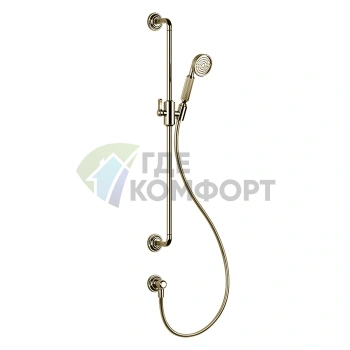 Душевая стойка GESSI VENTI20 800 мм с ручным душем и подводом воды, цвет Brass PVD (65142#710) - фото 1