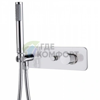 Смеситель для душа Bossini Oki с девиатором на 2 выхода и ручным душем ZEN, хром (Z005361.030) - фото 1