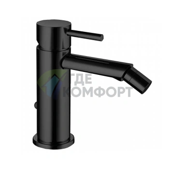 Смеситель для биде Bossini Oki черный матовый, на 1 отверстие с заглушкой 1 1/4 (Z005401.073) - фото 1