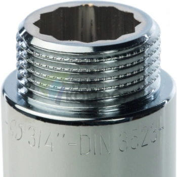 Удлинитель STOUT латунный 3/4 x 100 хромированный - фото 3