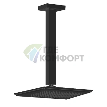 Верхний душ Gessi Eleganza: регулируемая высота 115–1865 мм, цвет черный металлик (46150#706) - фото 1