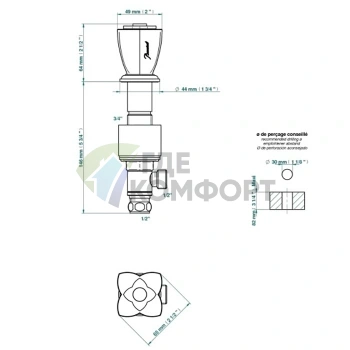 Смеситель для раковины THG Petale de Cristal Rouge в полированном золоте (U6C-F01-35) - фото 2