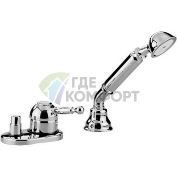 Смеситель для ванны CISAL Arcana Royal накладной на два отверстия без излива, хром (AY00129021) - фото 1