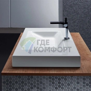 Раковина BETTEAqua накладная 80х49 5х8 cм c 1 отв под смесительитель без перелива с крепежом цвет белый - фото 1