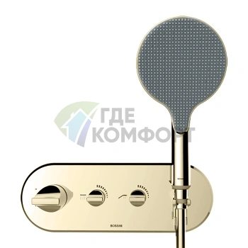 Термостатический смеситель для душа BOSSINI APICE с ручным душем, браш никель (Z00521.094) - фото 1