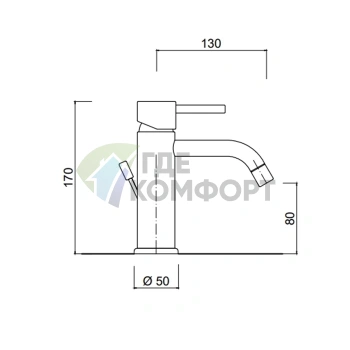 Однорычажный смеситель для раковины SIMAS TOKYO в хроме (TOMMLA cr) - фото 2