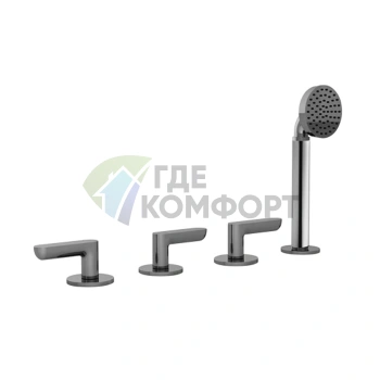 Смеситель для ванны Fantini Icona Deco с ручным душем (хром) (53 02 R167) - фото 1